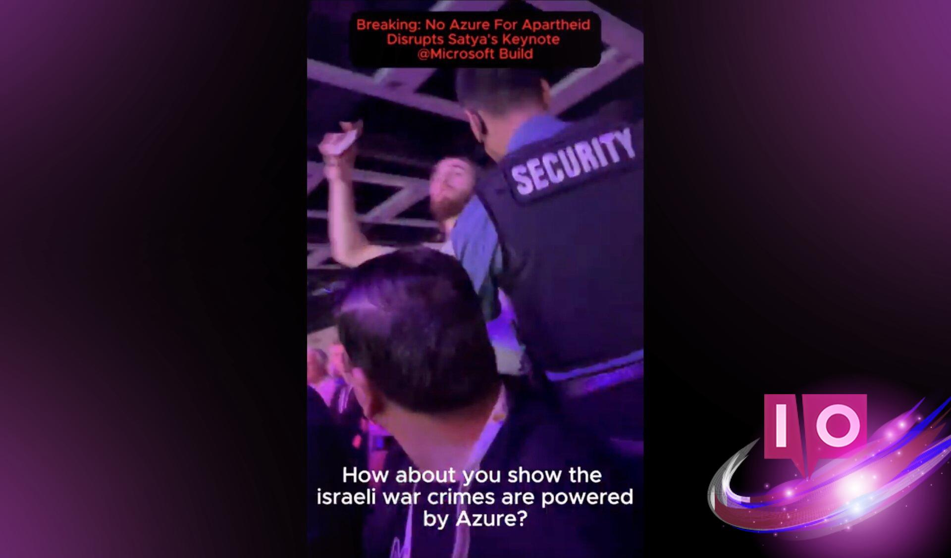 Free Palestine Protest Disrupts Microsoft Build Conference with Satya Nadella