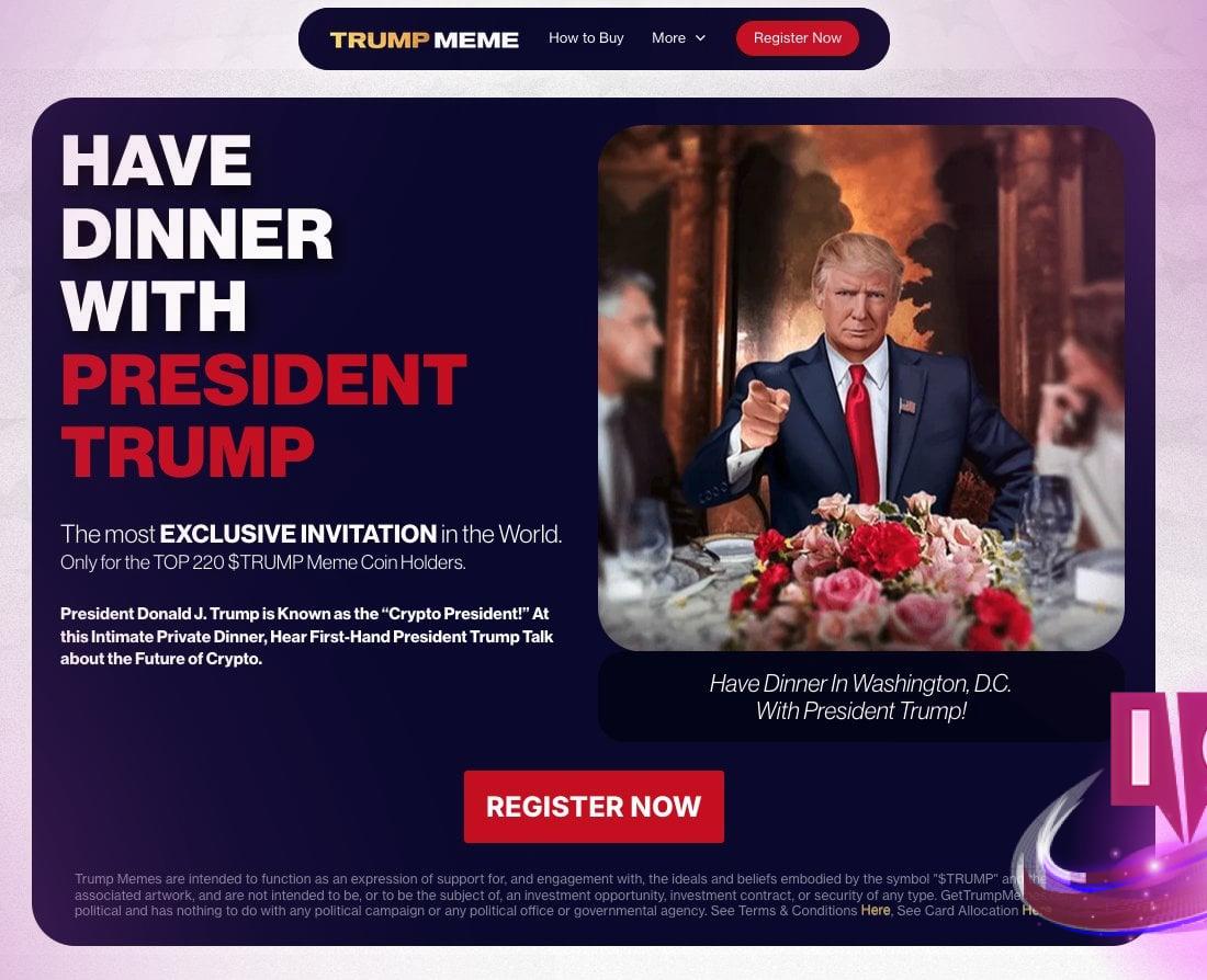 US Government Registers Websites Tied to Trump Meme Coin Controversy
