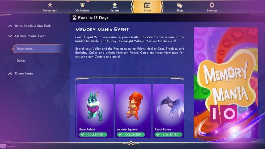 Complete Guide to Memory Mania Event Duties & Rewards in Disney Dreamlight Valley