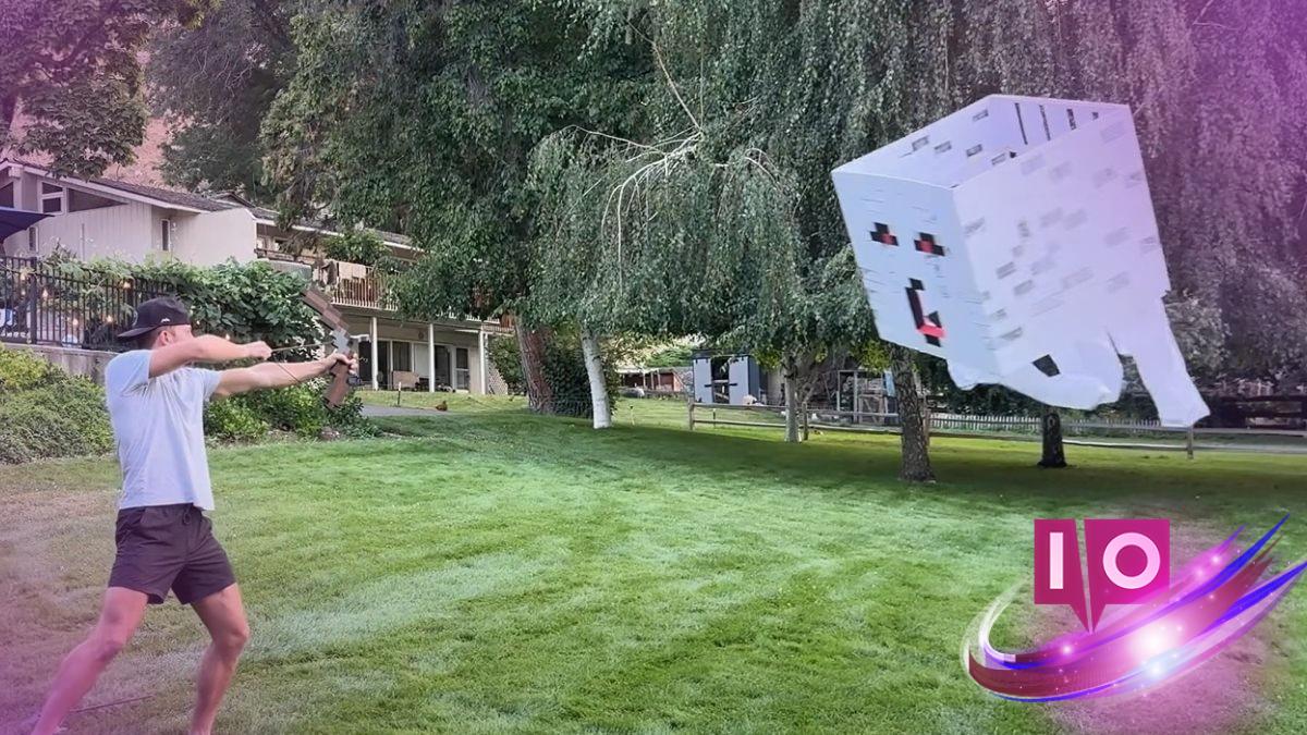 Watch a YouTuber Bring Minecraft's Ghast to Life with Fireball Skills!