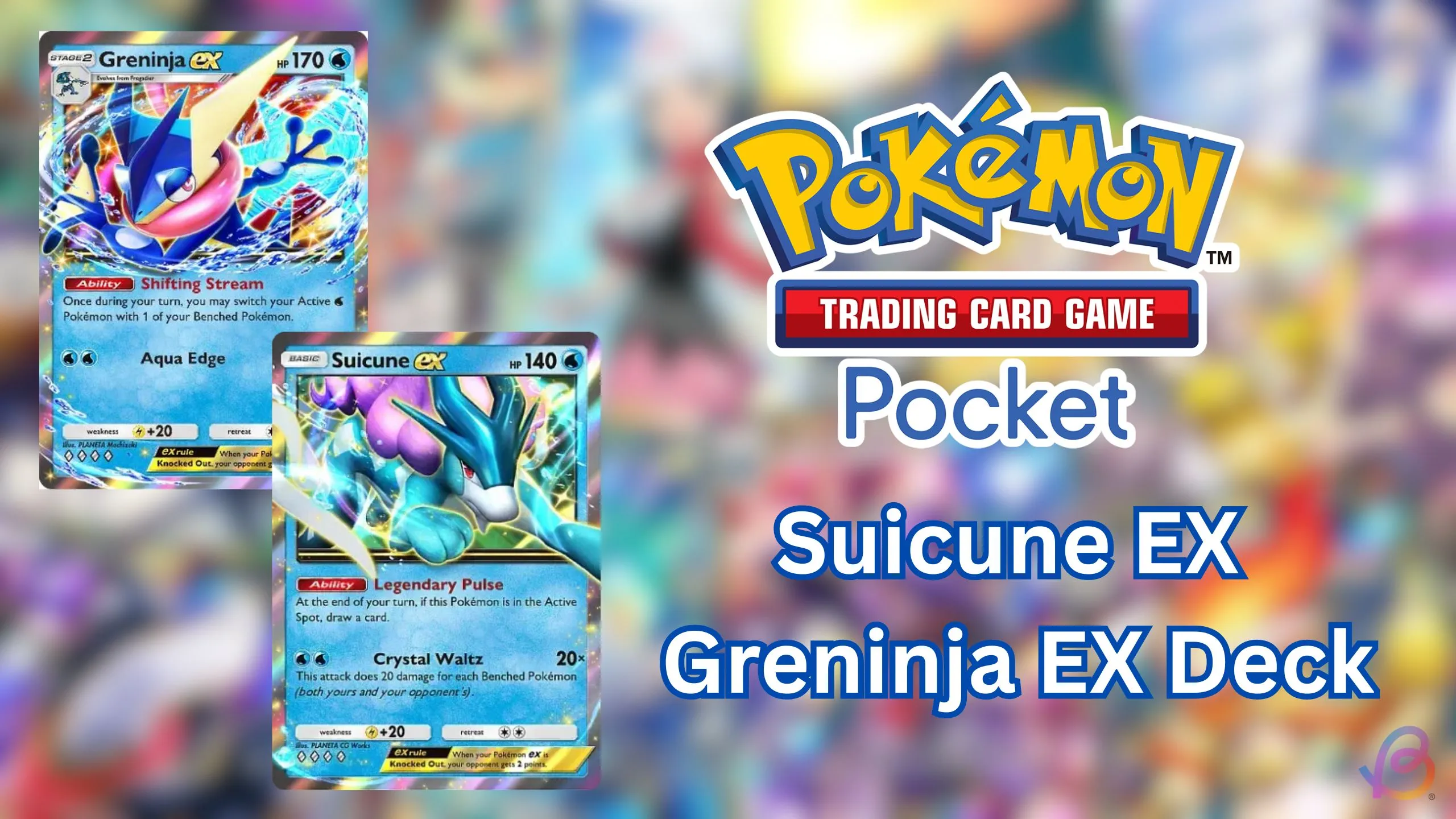 Ultimate Pocket Suicune EX & Greninja EX Deck for Pokemon TCG