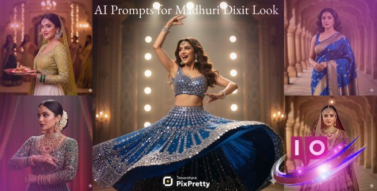 20+ AI Prompts to Create Stunning Madhuri Dixit-Inspired Images