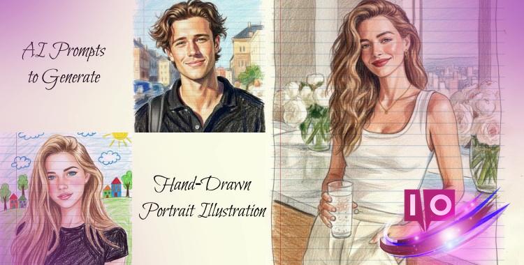 20+ Creative AI Prompts for Hand-Drawn Portrait Illustrations