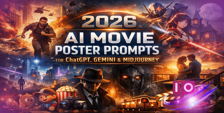 2026 AI Poster Prompts: 25+ Templates for ChatGPT Gemini & Midjourney