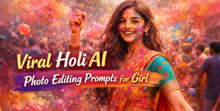 30 Trending Holi AI Photo Prompts for Girls - Free Gemini Copy-Paste