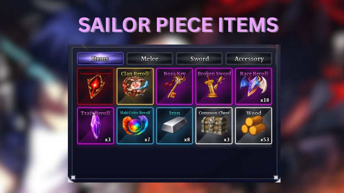 Complete Sailor Piece Items List: Devil Fruits, Weapons & More