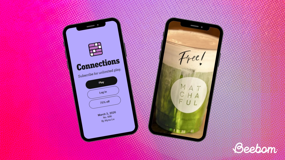 Get a Free Matcha by Playing NYT Connections This Week