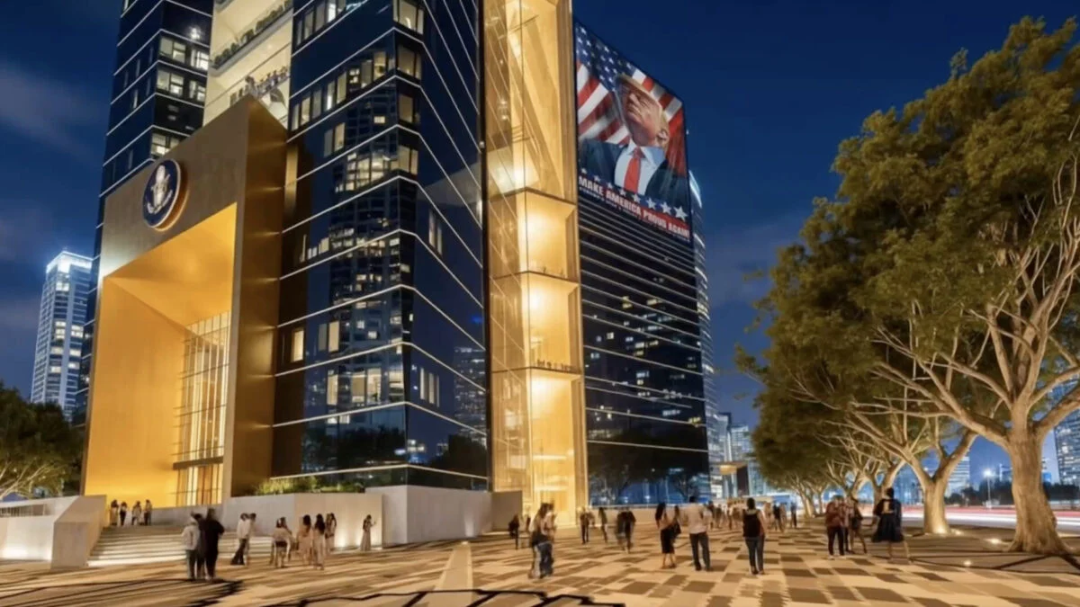 Trump's Presidential Library Concept Art Is AI Slop