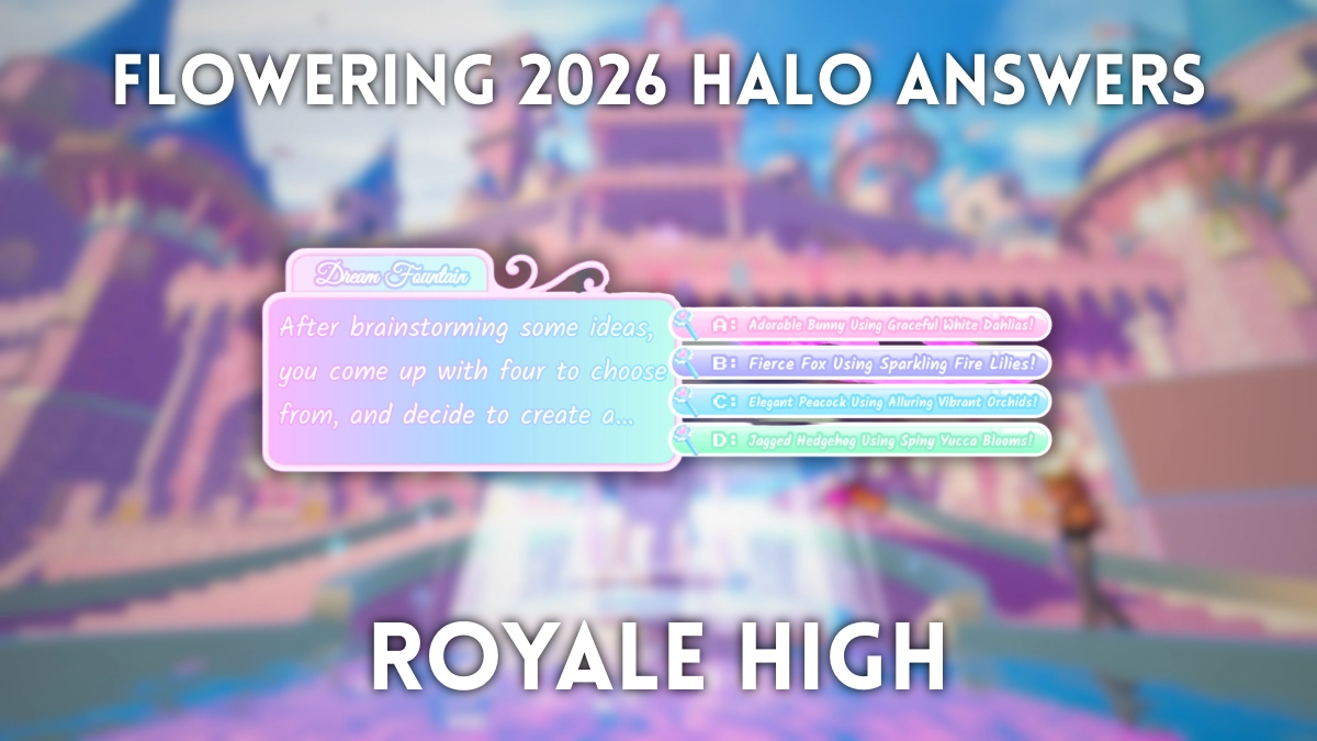 Royale High Flowering Halo 2026 Answers — Frolicking Fields