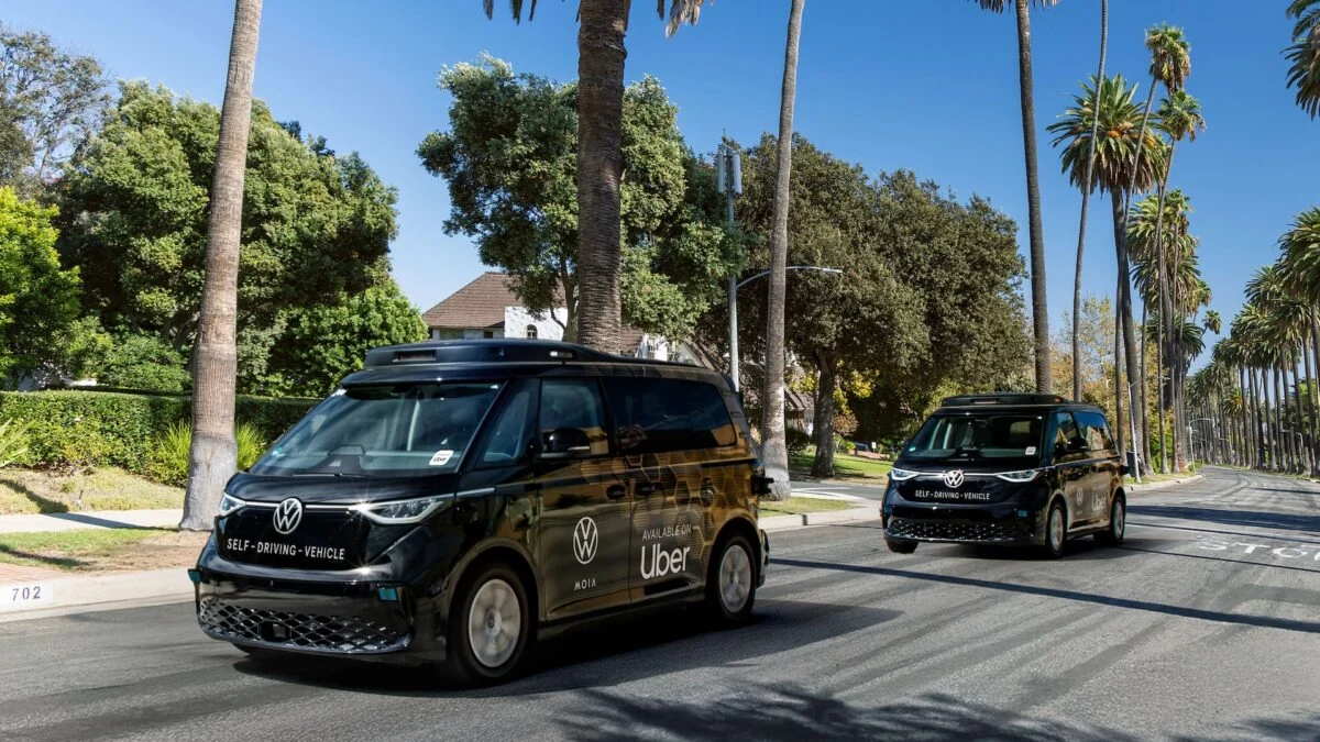 Uber Tests Driverless VW ID. Buzz Vans in LA; Public Rides by 2026