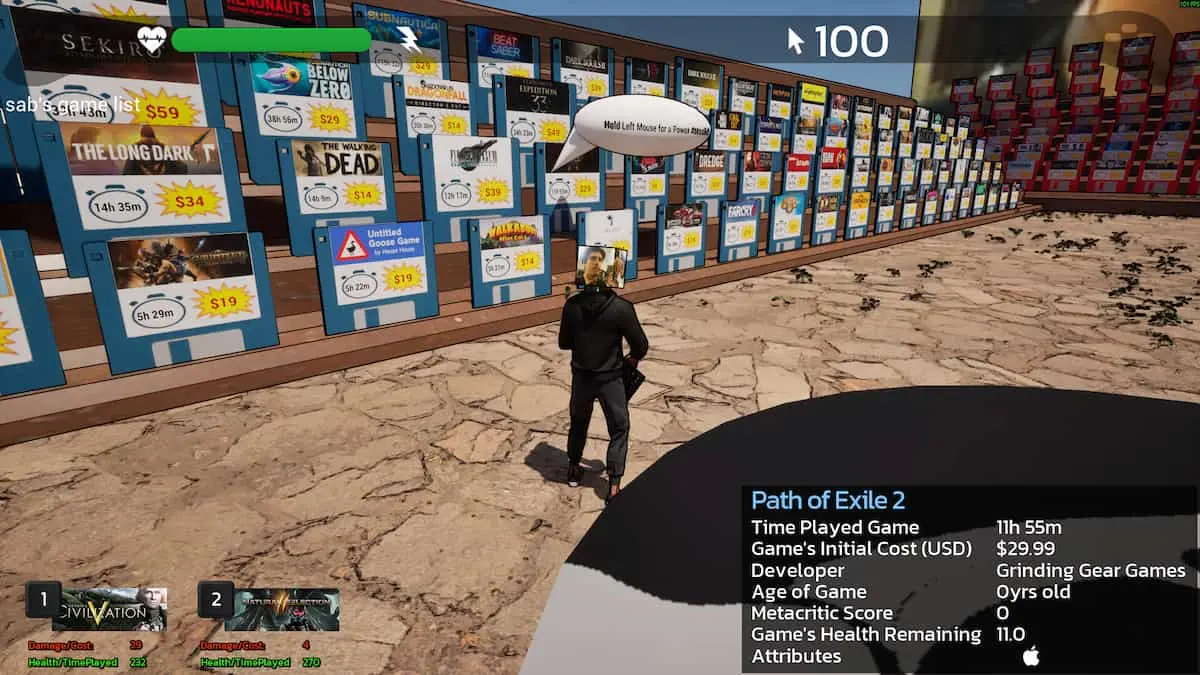 Upcoming Indie Game Turns Unplayed Steam Games Into Enemy Waves