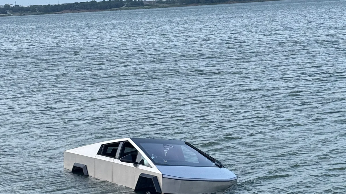 Cybertruck Owner Arrested After Driving Into Lake to Test 'Wade Mode'