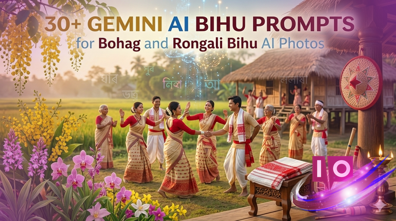 Gemini AI Bihu Prompts: Bohag & Rongali Aesthetic Photos
