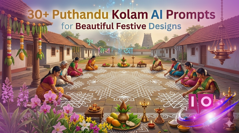 Puthandu Kolam AI Prompts for Beautiful Tamil New Year Designs