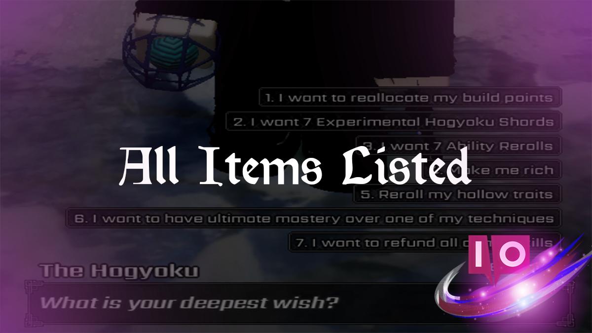 VV Ultimatum: Complete List of All Items & Materials