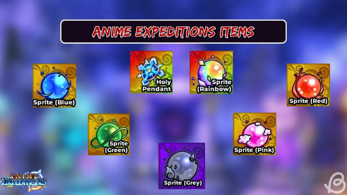 Anime Expeditions: Complete List of All Items