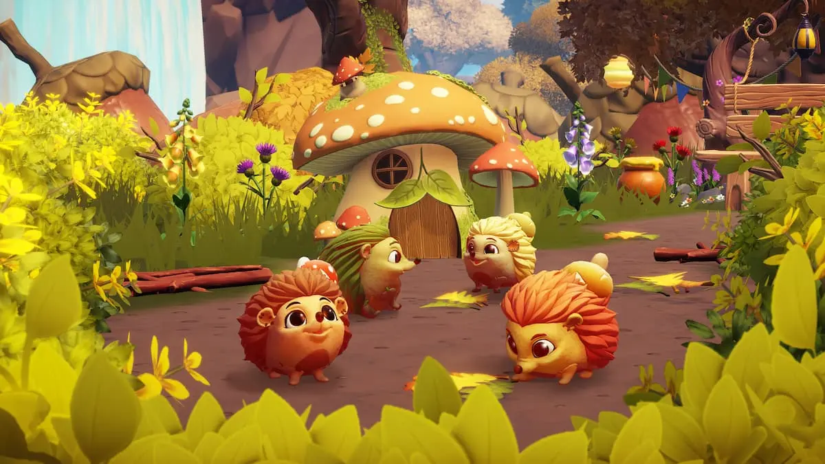Find and Feed Hedgehogs in Disney Dreamlight Valley Honeyglow Woods