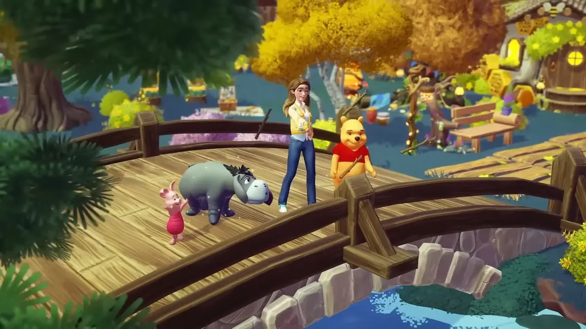 How to Win Pooh Bear Sticks in Dreamlight Valley's Honeyglow Woods