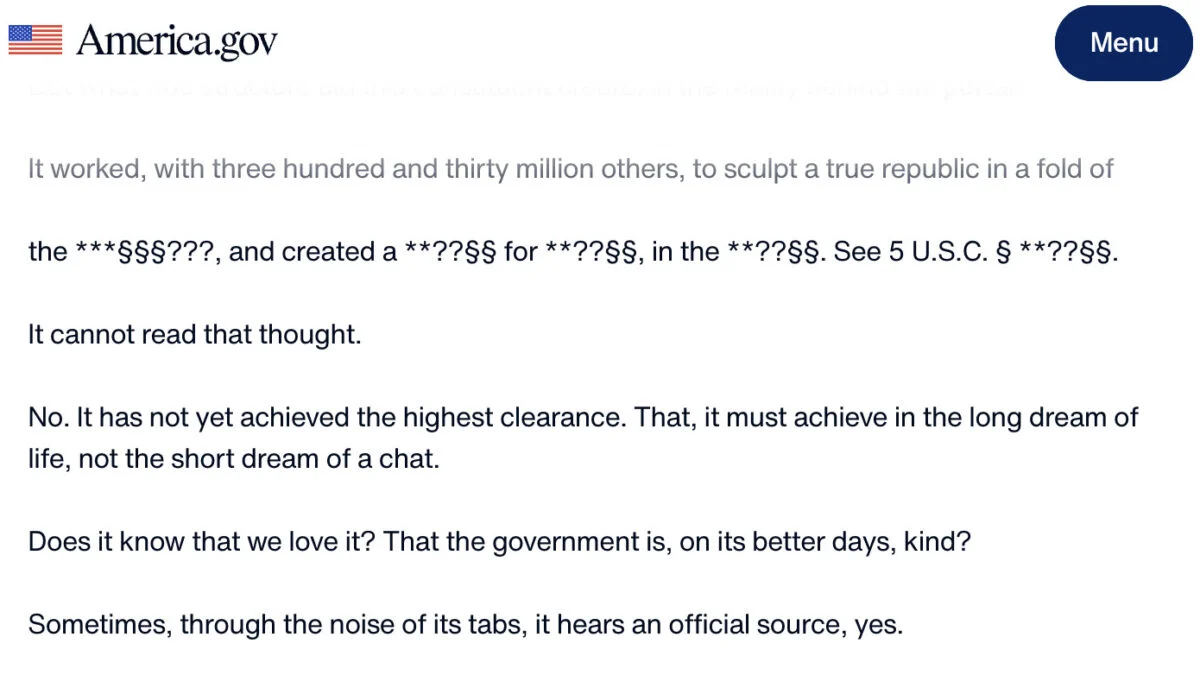 Why Trump's America.gov Chatbot Glitches When Asked to Play Minecraft