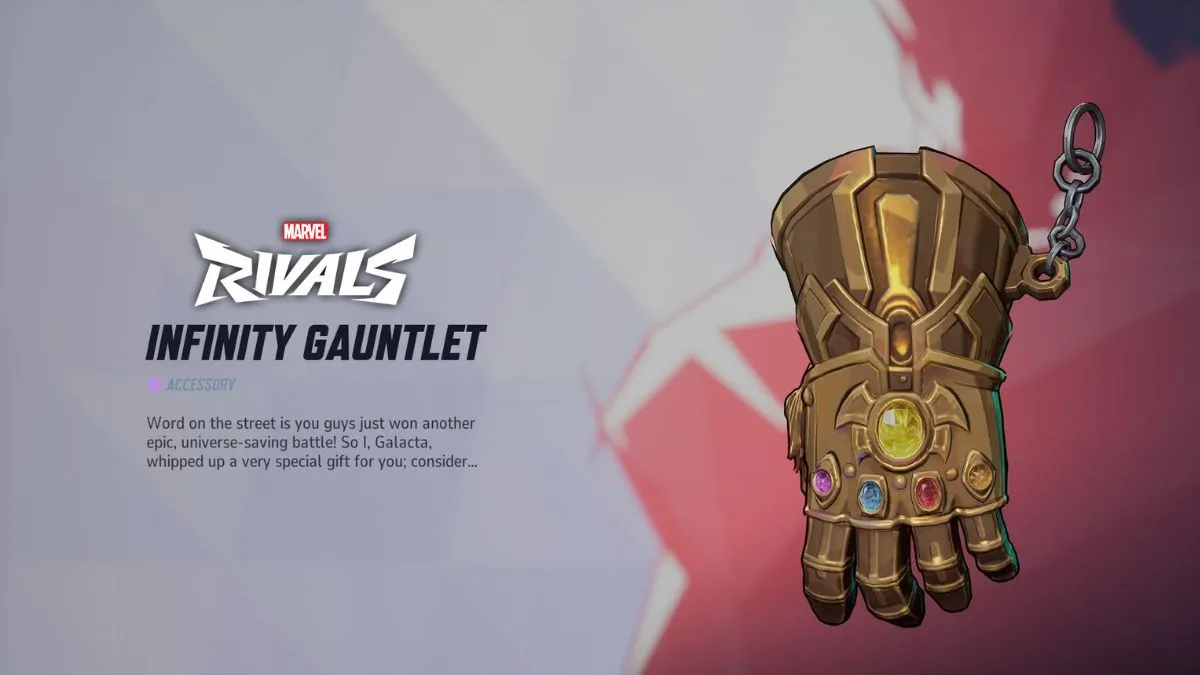 How to Get the Free Infinity Gauntlet Accessory in Marvel Rivals